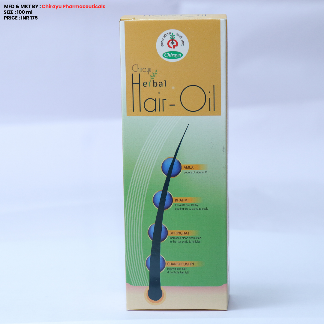 Chirayu's Herbal Haircare Combo for All Hair Types (Hair Oil and Hair Capsules)