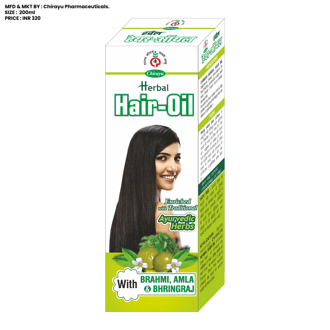 CHIRAYU HERBAL HAIR OIL: Ayurvedic/Natural Hair Oil for All Hair Types