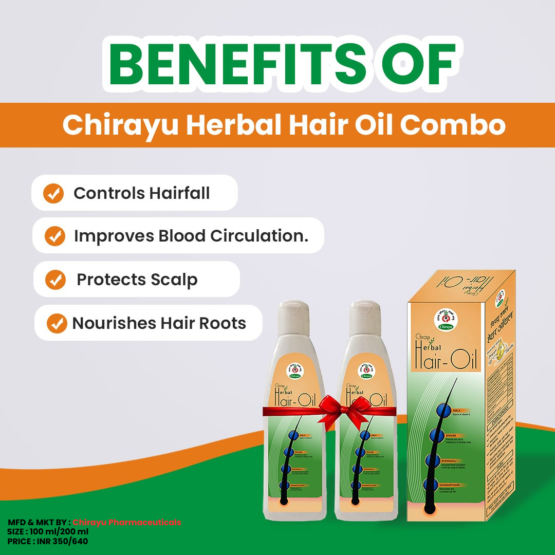 Chirayu's Herbal/Ayurvedic Hair Oil Combo for All Hair Types